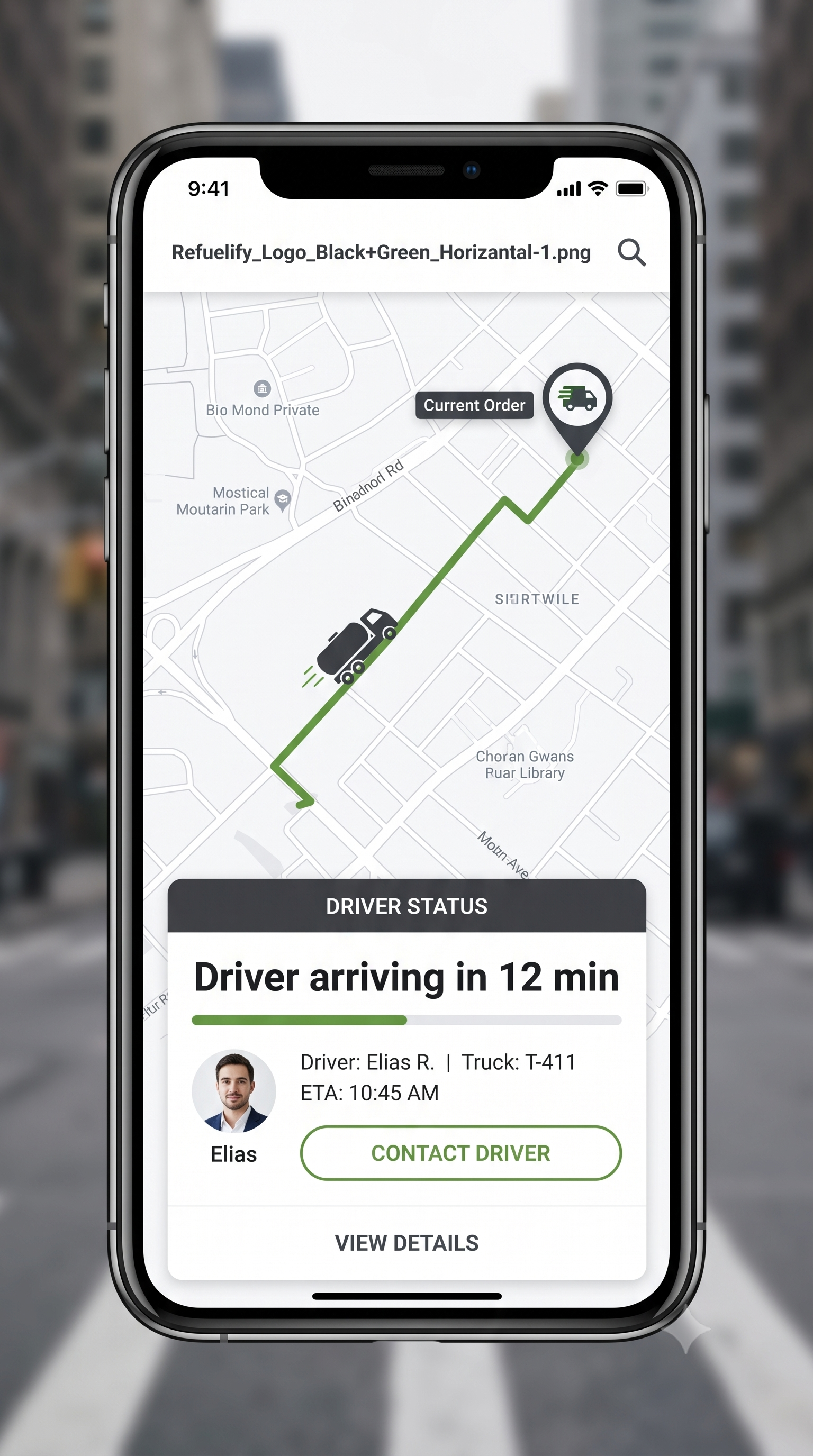 Live fuel delivery tracking on the Refuelify app
